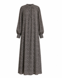 Sheer Brown Pebble Print Abaya