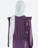 Girl's Dusky Mauve Ruffle Abaya