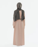 Girl's Peach Sparkle Sash Abaya