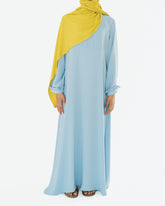 Girl's Sky Blue Empire Waist Abaya