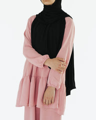 Girl's Dusty Pink Long Tiered Tunic