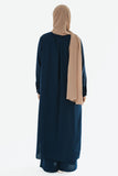 Navy Long Button-Down Tunic