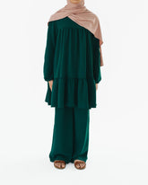 Girl's Emerald Long Tiered Tunic