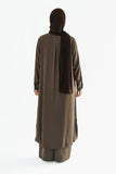 Taupe Long Button-Down Tunic