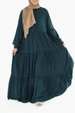 Deep Teal Swiss Dot Maxi Dress
