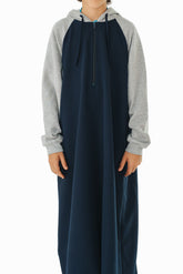 Boy's Navy & Grey Hoodie Thobe