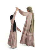 Girl's Poppy Sky Tiered Abaya Dress