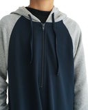 Boy's Navy Blue & Grey Hoodie Thobe