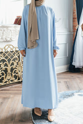 Powder Blue Blouse Abaya