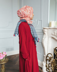 Brick Red Empire Zip Abaya