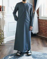 Men's Slate Blue Simple Thobe