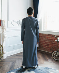 Men's Slate Blue Simple Thobe