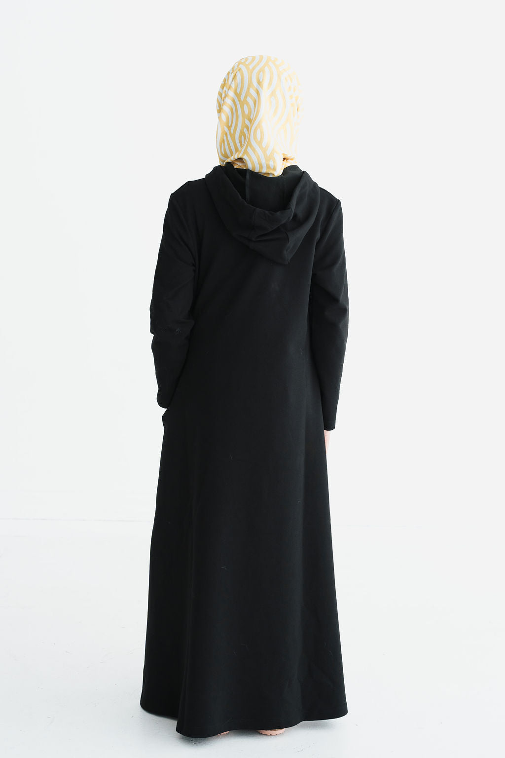 Girl's Black Hoodie Abaya