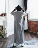 Men's Grey Zipper Hoodie Thobe