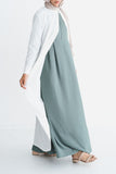 Cactus Sage Box Pleated Abaya