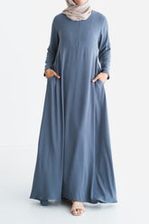 Grey Empire Zip Abaya