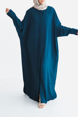 Dark Teal Batwing Abaya