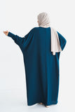 Dark Teal Batwing Abaya