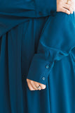Dark Teal Batwing Abaya