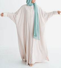 Ivory Batwing Abaya