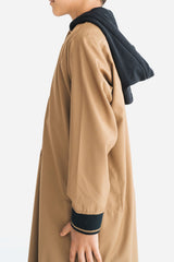 Boy's Tan Zipper Hoodie Thobe