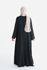 Black 3-Piece Kimono Abaya Set