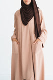 Dark Brown Jersey Wrap HijaaB