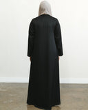 Premium Crinkle Crepe Abaya - Black