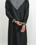 Men's Black Kufiya Thobe