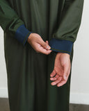 Men's Army Green Zipper Hoodie Thobe