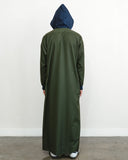 Men's Army Green Zipper Hoodie Thobe