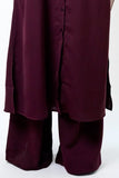 Burgundy Long Button-Down Tunic