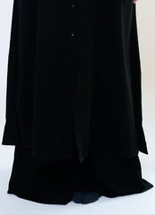 Black Wide Leg Slip-On Pants