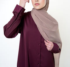 Burgundy Long Button-Down Tunic