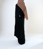 Black Long Button-Down Tunic