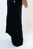 Black Wide Leg Slip-On Pants