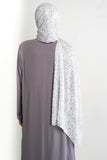 Grey Full-Length Sheer Cardigan