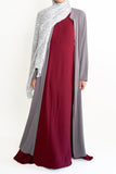 Grey Full-Length Sheer Cardigan