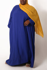 Plus Royal Blue Blouse Abaya