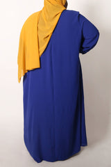 Plus Royal Blue Blouse Abaya