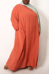 Plus Tangerine Blouse Abaya