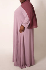 Plus Lilac Empire Zip Abaya