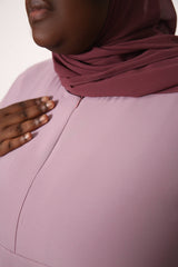 Plus Lilac Empire Zip Abaya