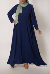 Navy Empire Zip Abaya
