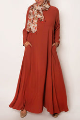 Terracotta Empire Zip Abaya