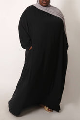 Plus Black Blouse Abaya
