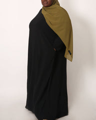 Plus Black Empire Zip Abaya