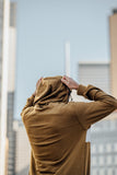 Men's Olive Green Hoodie Sweatshirt Thobe