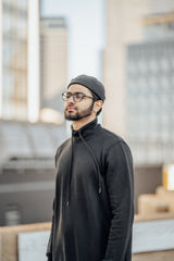 Men's Black Mockneck Thobe