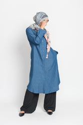 Blue Denim Long Blouse